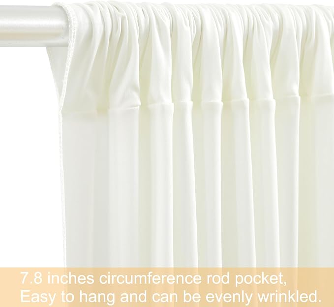 10 Panels Ivory Backdrop Curtains - Image 6