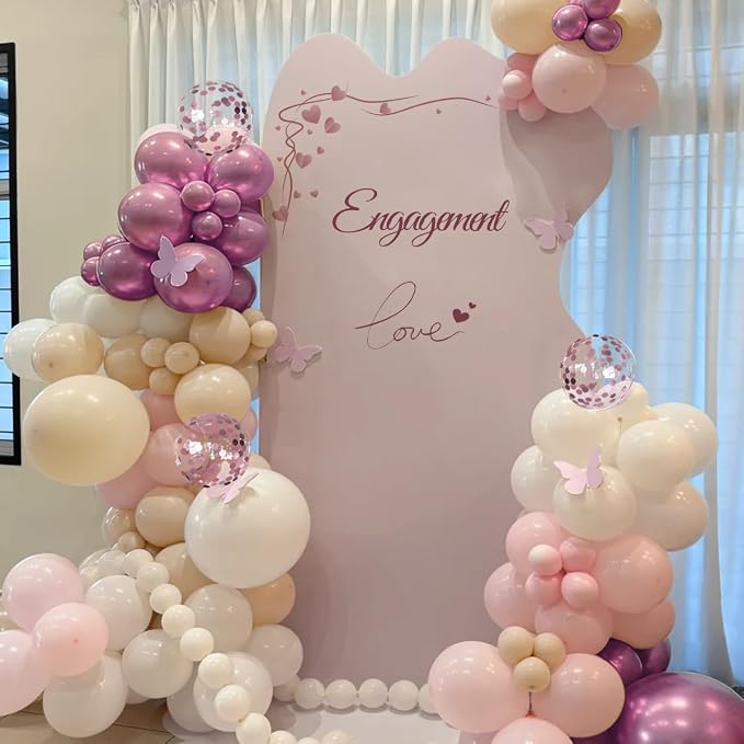 Pink and White Balloon Garland Arch Kit - Image 6