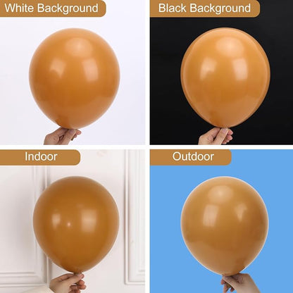 RUBFAC Tan Balloons 129pcs Different Sizes Pack of 18 12 10 5 Inch | Latex Boho - Image 4