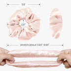LILYSILK Silk Hair Scrunchies/Ties for Frizz & Breakage Prevention, 100% Mulberry, No Damage, Elastic ponytail Holders, 1Pc, Pale Pink