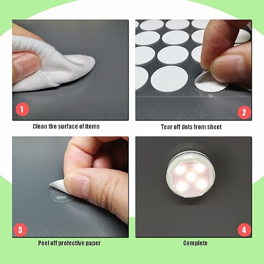 490 Pcs Sticky Tack Double Sided Adhesive Dots Round Putty Clear Stickers No - Image 3
