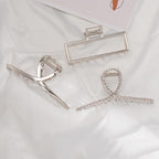 Mehayi 3 PCS Metal Large Hair Claw Clips for Thick Heavy Hair, Big Non-Slip Hair Catch Barrette Jaw Clamp, Strong Hold Claw Barrettes for Long Hair, Fashion Hair Styling Accessories for Women Girls