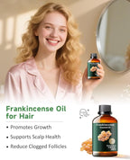 Mumianhua 100% Pure Frankincense Essential Oil Natural Frankincense Oil for Aromatherapy Therapeutic Grade Resin Oil for Skin, Meditation Diffuser & Candle Making | for Home & Office Focus 3.38 Fl Oz