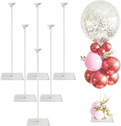 6 Pack Reusable Acrylic Clear Balloon Stands by lightsfever