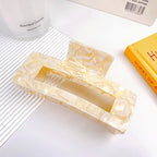 Large Tortoise Shell Claw Clip 4.1 Inch Cellulose Acetate Hair Claw, 2 Pack Banana Hair Claw Clips for Thick Curly Hair, French Design Hair Jaw Clamp Fashion Hair Accessories for Women Ladies