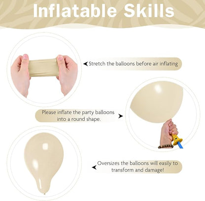 Champagne Gold White Balloons Graduation Balloons Metallic Champagne Nude Cream - Image 6