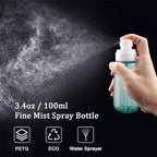Cosywell Spray Bottle for Hair TSA Approved 3.4oz 100ml 3 Pack Leak Proof Travel Spray Bottle Empty Refillable Small Spray Bottles for Perfume Essential Oils Toners Rose Water Cosmetics (3Green)