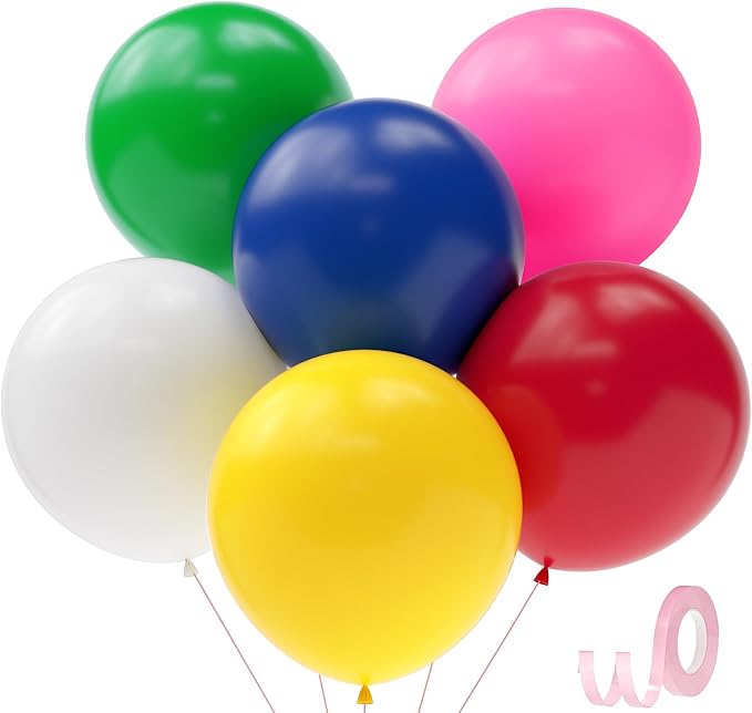 Rainbow Balloons Assorted Colors 125pcs 5 Inch Birthday Balloons by BAIBAOXIANG