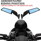 XINGWU Motorcycle Rearview Mirror Adjustable Rotating Stealth Wind Wing Side Mirror CNC Upgrade for 1290 Super Duke R Evo ABS Z650 Z900 Z1000 V4 S1000 Street Bike