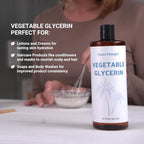 Vegetable Glycerin Oil - 100% Pure Plant Based Glycerol for DIY Skincare, Hair Care, Soap Making & Cosmetics - Vegan Moisturizing Humectant for Lotions & Creams - USP Grade 16oz 2packs