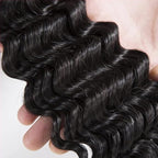 Deep Wave Single Bundle 12 Inch Natural Black Deep Wave Bundles Color 1B Human Hair Bundles Deep Wave Human Hair Bundles