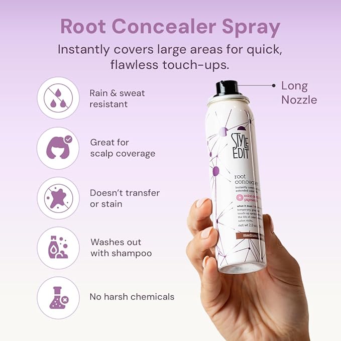 Root Touch Up Spray for Light Blonde Hair by Style Edit | Temporary Hair Color for Dark Roots, Highlights and Thinning Areas | 0.75 oz Travel Size
