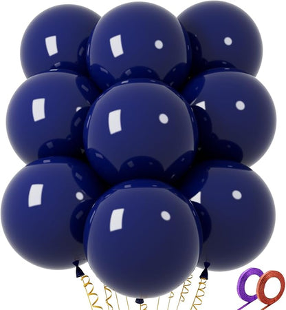 32Pcs Navy Blue Big Balloons 18 Inch, Round Dark Blue Large Latex Party Balloons by Qikoolaa