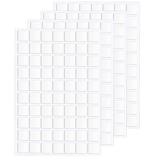 JANYUN 280 Pcs Sticky Dots, Square 20 mm Putty Clear Double Sided Tape | Glue by JANYUN