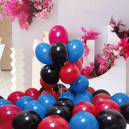 300 Pack Red Black Blue Balloons 100 of each of the 3 colors 12 inch Red Black - Image 4