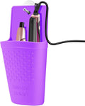 Heat Resistant Silicone Hair Iron Mat and Pouch,Portable Travel Hair Straightener Mat and Holder for Hair Styling Tools.1 Pack.(Purple)