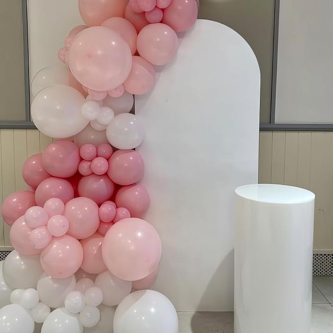Pink Beige Double Balloons, Nude White Double Stuffed Balloons, Retro Dusty - Image 5