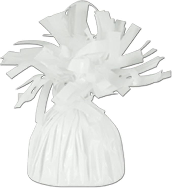 Beistle White Metallic Wrapped Balloon Weight by Beistle