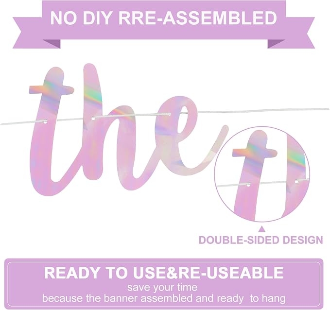 BEISHIDA Rainbow Pink Pre-Strung The Beginning of A New Chapter Banner | - Image 3