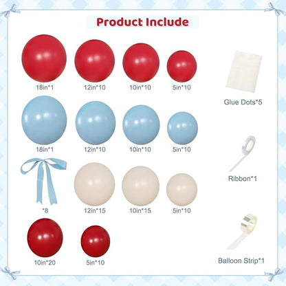 Red White Blue Balloon Arch Kit, Baby Shower Birthday Decorations | Double - Image 5