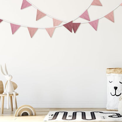Oudain 2 Pcs Pennant Banner Flags Nursery Garland Triangle Bunting Flags - Image 4