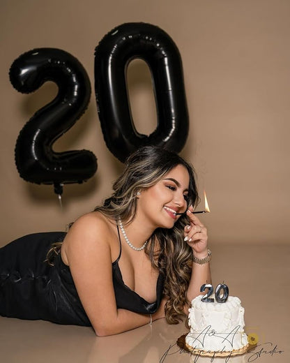 Number 17 Balloons Black 40 Inch - Image 2