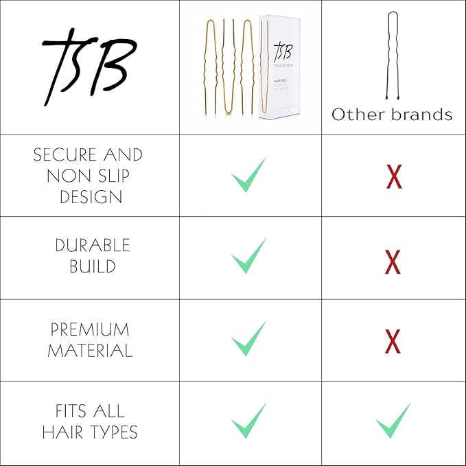 TSB Fura No.1 Professional Bronze Jumbo Hair Pins Set of 30-3.25 inches, 3x Retention, Vintage Style - Ideal for Weddings & Fashion Events - Comfortable, Non-Slip & Strong Hold