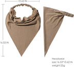 6 Pack Hair Scarf Headband for Women Elastic Bandana Head Scarf Large Boho Triangle Kerchief with Clips Non Slip Scarves