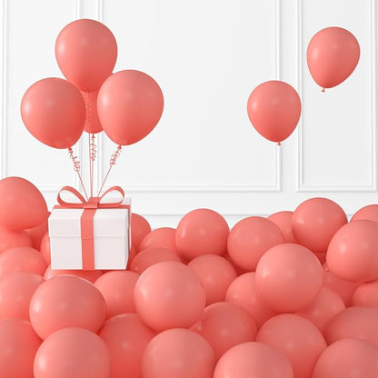 Coral Red Balloons, Birthday Decoration, Wedding Party, Baby Shower Decorations by KALOR