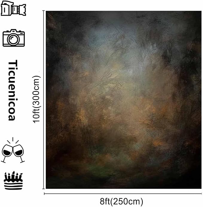 8x10ft Old Master Mottled Portrait Photography Backdrops Abstract Rust Spots - Image 4