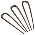 BEoffer French Hair Pin 3PCS Metal Hair Pins for Women Elegant French Twists, Buns and Updos with No Hair Damage, U-shaped French Pin Great Hold and Comfortable Keeps Hair in Place (Black)