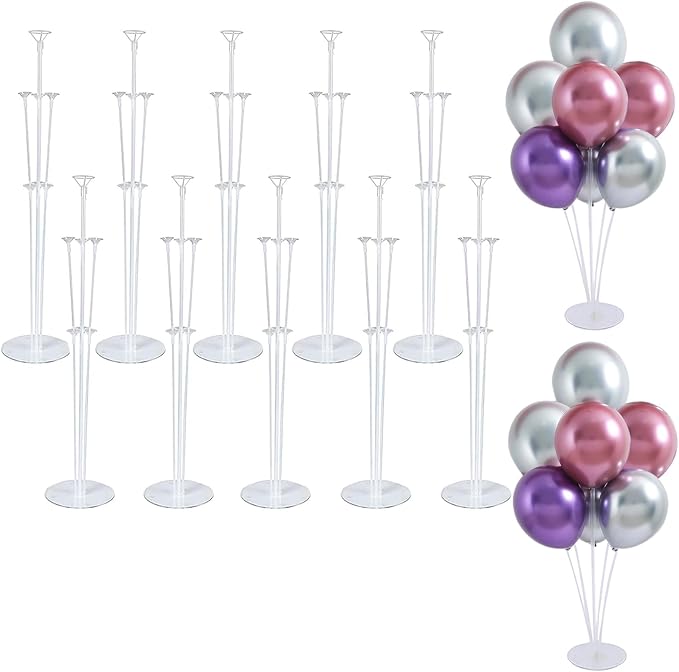 10 Sets Balloon Stand Kits, Balloon Sticks Holder by LOBUBT