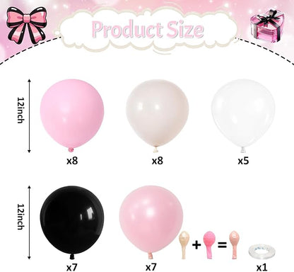 Black and Pink Balloons Set - Image 2
