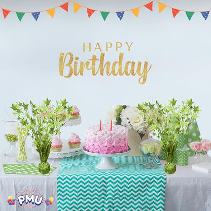 PMU 3 Pack Bursting Star Metallic Foil Spray Centerpiece- Lime Green Balloon - Image 4