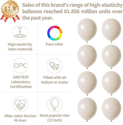 110pcs Sand White Balloon 12 inch, Sand white Latex Balloons - Image 2