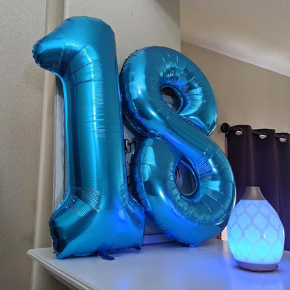 40 inch Blue Number Balloon Giant Foil Helium Balloons Blue Number 1 Balloon - Image 5