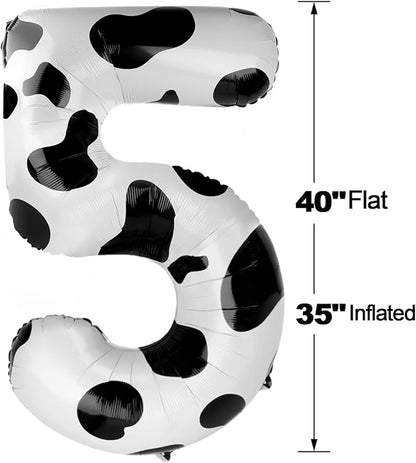 Cow Print 5 Balloon - Image 5