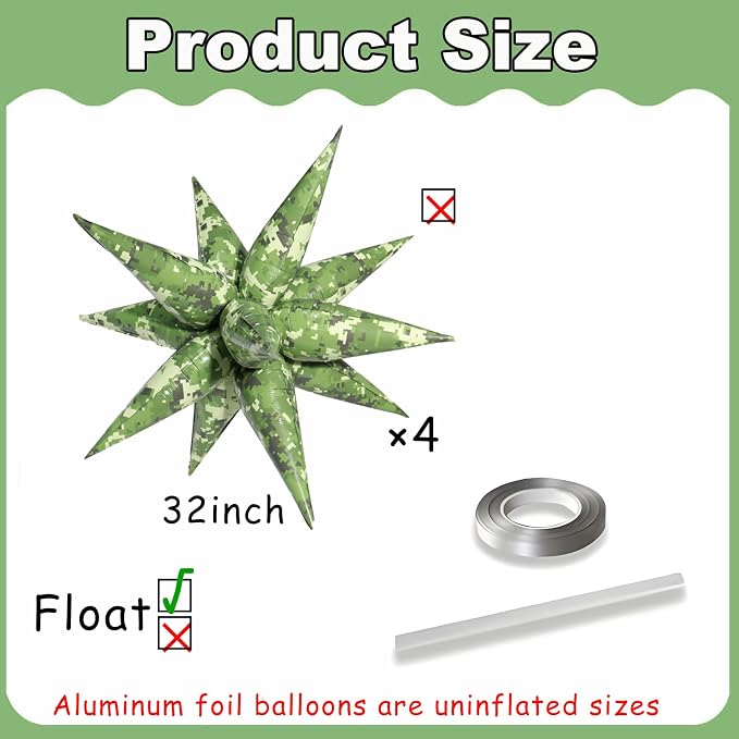 Camo Balloons Camouflage Balloon Army Balloons Camo Party Decorations Hunting - Image 2