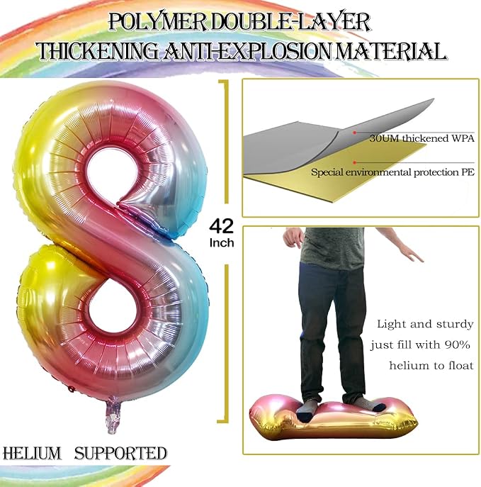 Number 28 Balloons for 28th Birthday Party Decorations, 42 Inch Jumbo Foil - Image 2