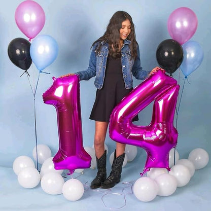 4 Balloon 40 inch Pink Number Balloons - Image 3
