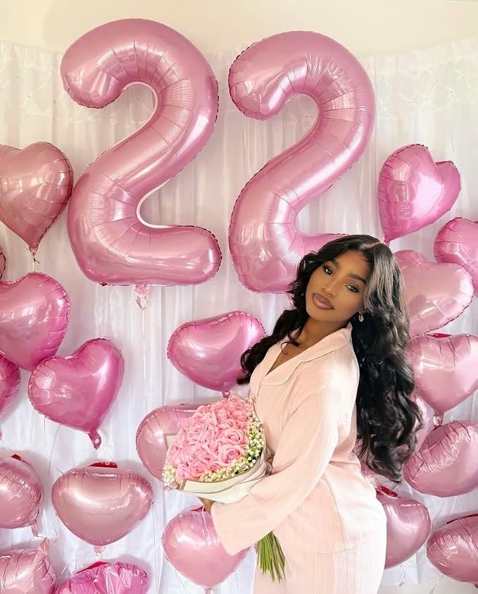 Numbers 10 Balloon 40Inch Pearl Pink Balloon - Image 2