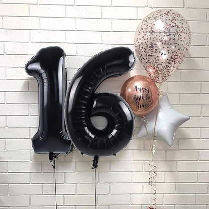 TONIFUL 40 Inch Black Number 50 Balloon Large Foil 50th Birthday Decoration | - Image 3