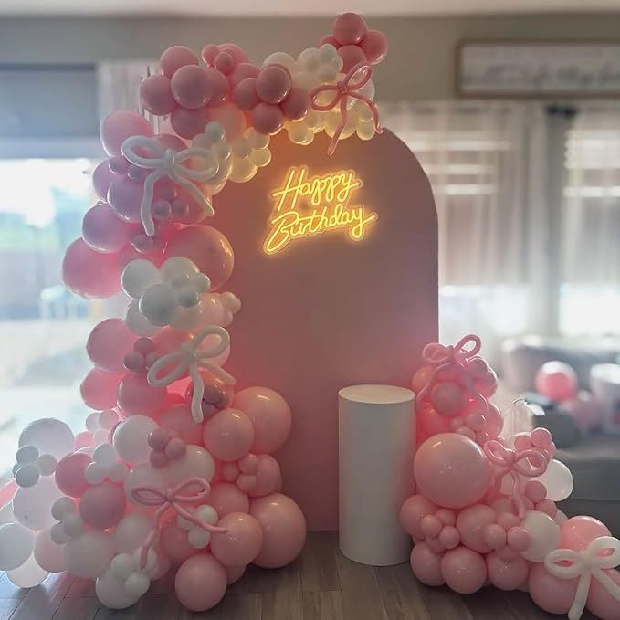 YMSZ Pink and White Balloons Arch Kit, Bridal Shower, Baby Shower, Valentines - Image 7