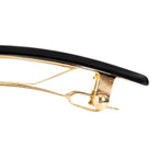 Black Hair Barrette for Thin Hair, Classic Rectangle French Barrette for Women, Lightweight and Comfortable, Strong Hold | France Luxe
