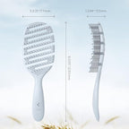 Hair brush, Vented Detangling Brush, Quickly Detangles and Smooths hair for Curly, Thick, and Straight Hair, Hair Brush for Women and Men, Blue, Eco Friendly, Sustainable Material