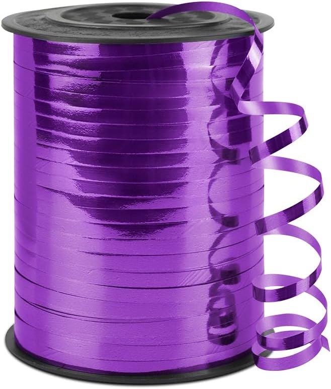 Purple Curling Ribbon, 1/5" Wide x 500 Yards Christmas Curling Ribbons by KMERLIFE