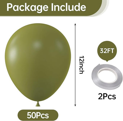 12 Inch Avocado Green Balloons, Baby Shower, Graduate Party Decorations - Image 2