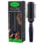 Detangler Brush for Women - Curly Hair Blow Dryer Round Brush for Blow Out - Self Cleaning Roller Retractable Travel Hairbrush - Navy Blue Christmas Gifts
