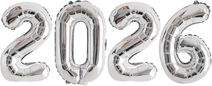 2026 Foil Number Balloons for 2026 New Year Eve Festival Party Supplies by GOER