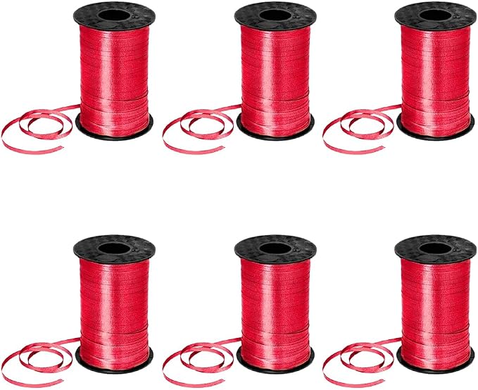 PMU 3000 Yards x 3/16in Red Crimped Curling Ribbon String by PMU